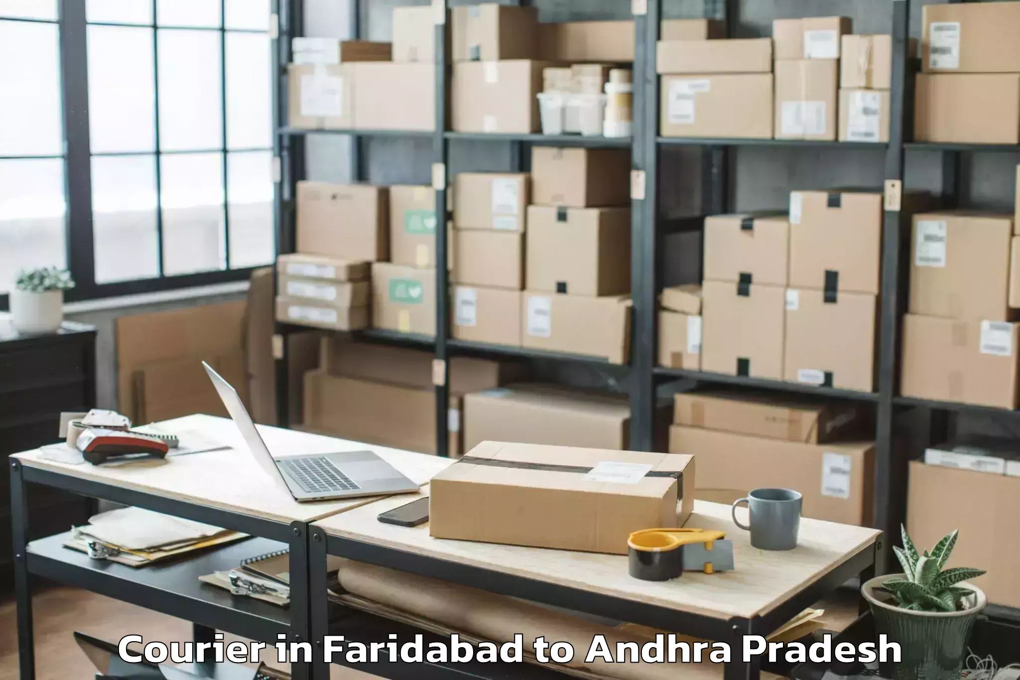 Leading Faridabad to Nambula Pulakunta Courier Provider